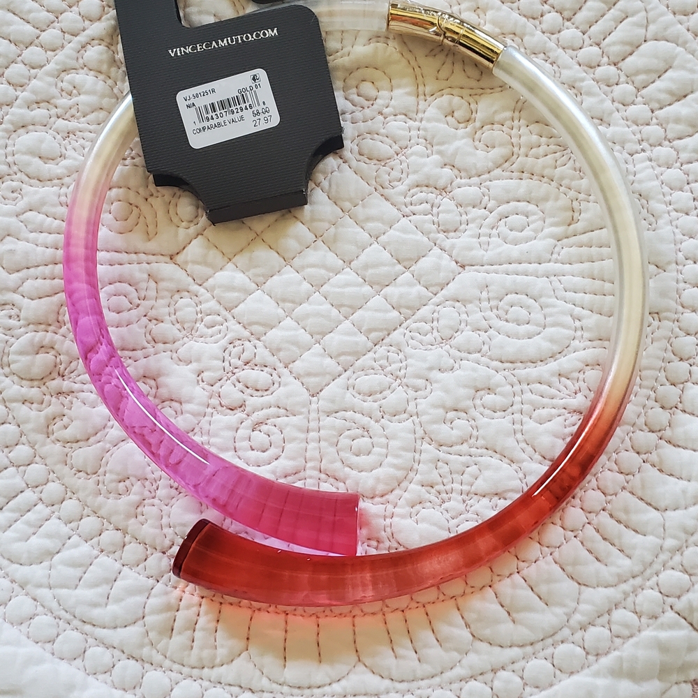 Vince Camuto Pink and Red Ombre Necklace - Picture 3 of 3